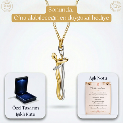 Sarılan Ruh Çift Kolyesi